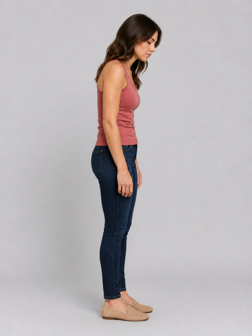 Slouching side photo example